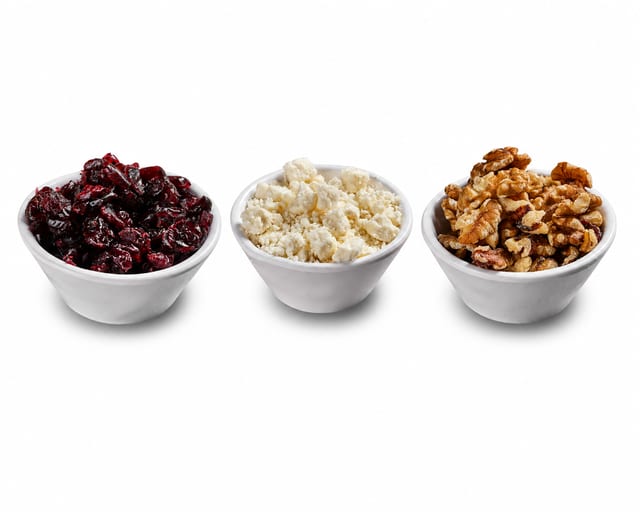 Feta, Cranberries & Walnuts.